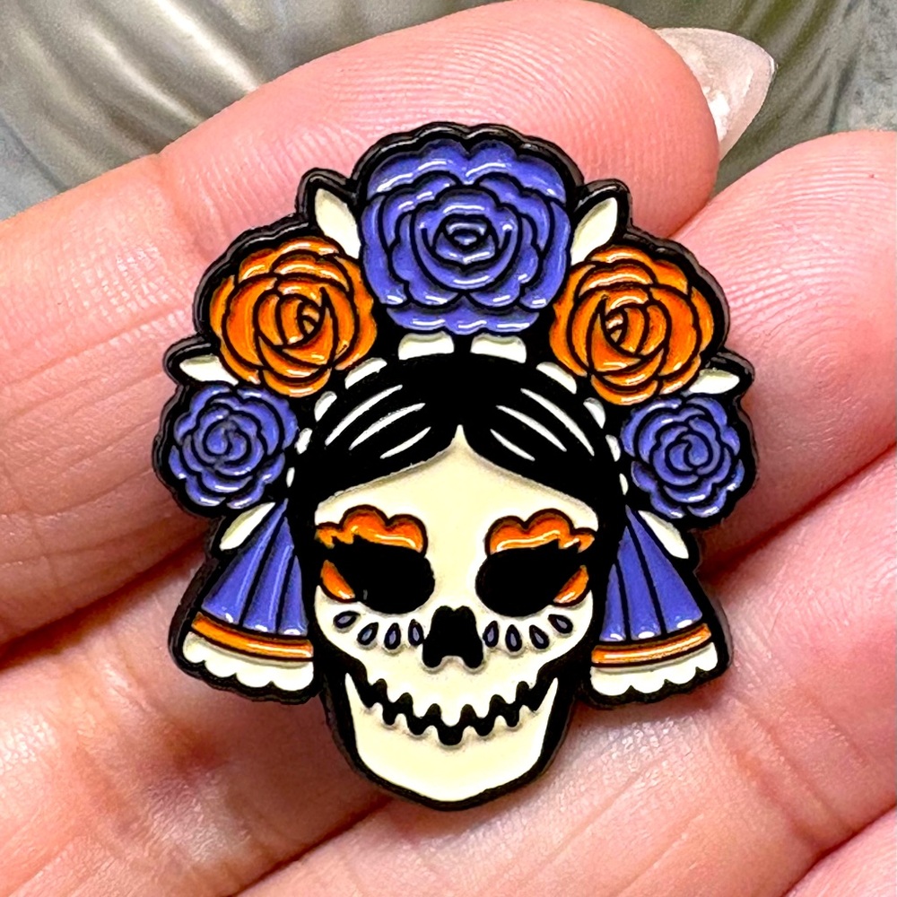 Day of the dead Colorful Skeleton Enamel Pin